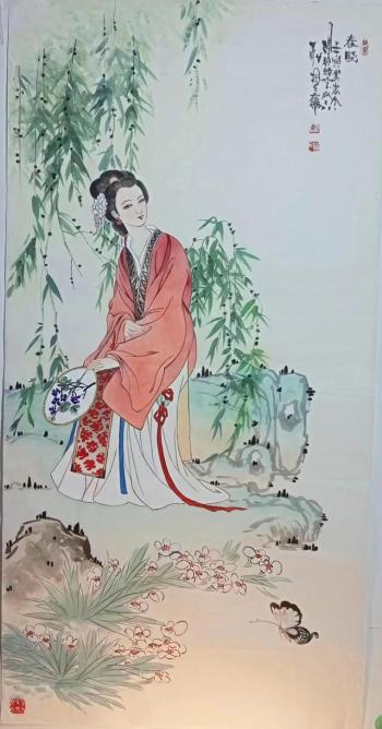 古典与现代-著名画家刘忠全工笔写意人物画作品欣赏-图17